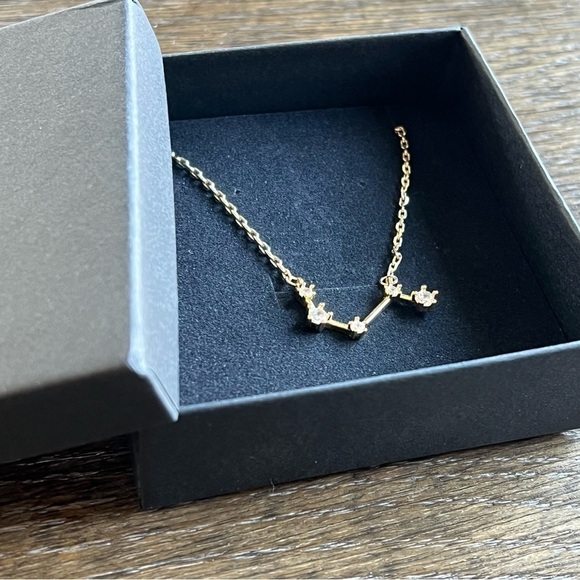 Farrah B. Aries Constellation Pendant crystal on goldtone chain necklace - Picture 5 of 9